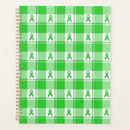 Non-Hodgkin's Lymphoma Awareness Plaid Lime Green Planer