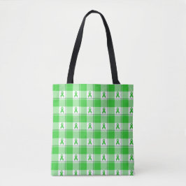Non-Hodgkin's Lymphoma Awareness Plaid Lime Green Tasche
