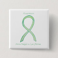 Non-Hodgkins Lymphoma Lime Green Ribbon Buttone