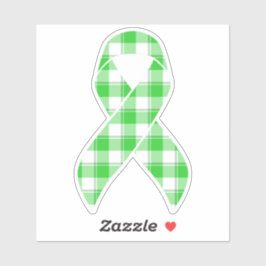 Non-Hodgkin's Lymphoma Plaid Green Ribbon Aufkleber