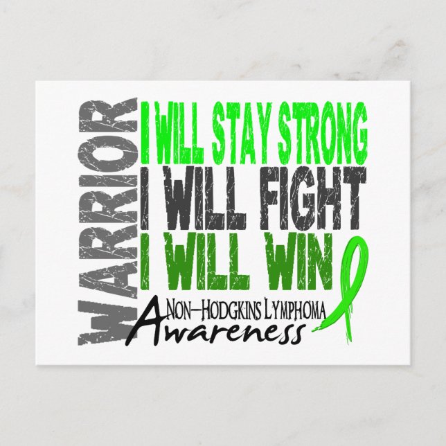 Non-Hodgkins Lymphoma Warrior Postkarte (Vorderseite)