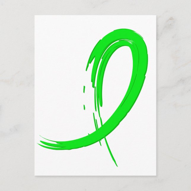 Non-Hodgkin's Lymphoma's Lime Green Ribbon A4 Postkarte (Vorderseite)