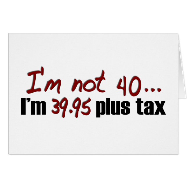 Non impôt 40 $39,95 plus (Devant horizontal)