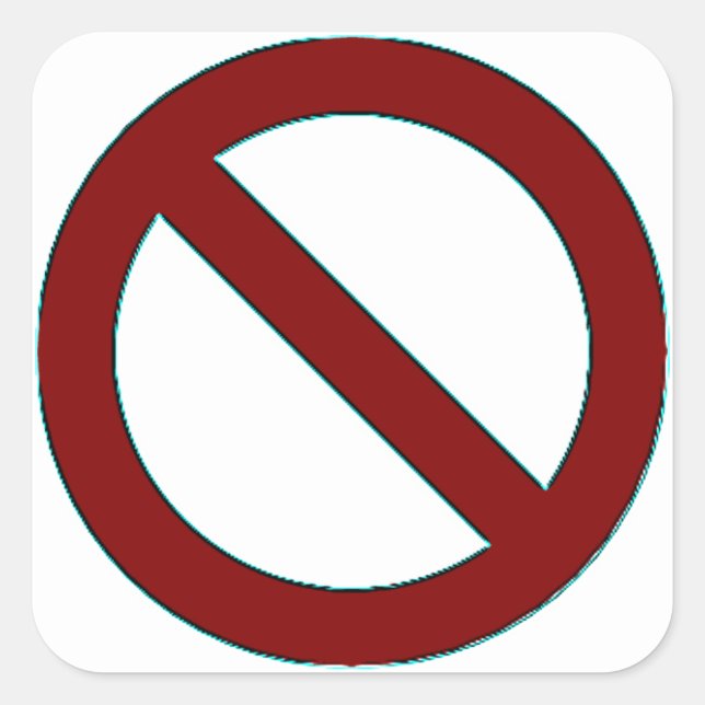 NON! Sticker de symbole (grand) (Devant)