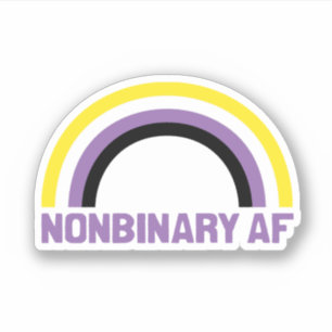 NONBINÄRE AF AUFKLEBER