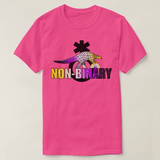 Nonbinäre Pangolin T-Shirt (Design vorne)