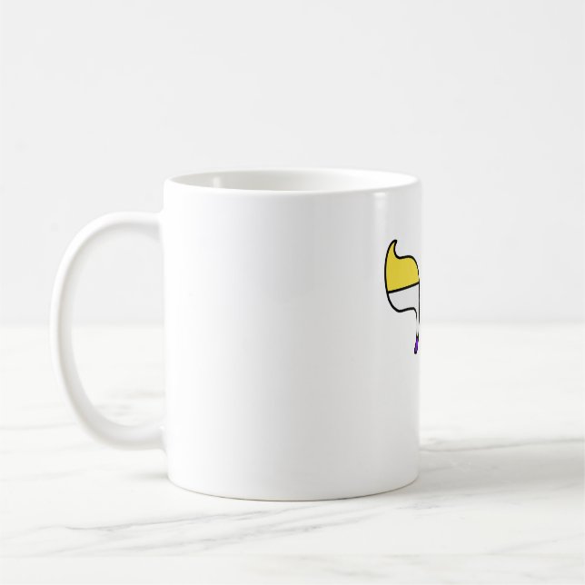 Nonbinäre Pride-Flagge Chai Kaffeetasse (Links)