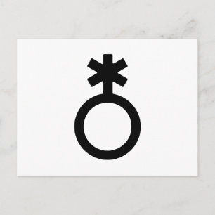 Nonbinäres Geschlechtssymbol Postkarte