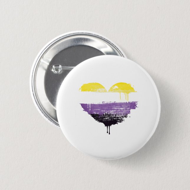 NONBINÄRHERZ BUTTON (Vorne & Hinten)