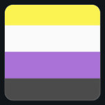 NonBinary Flag Quadratischer Aufkleber<br><div class="desc">Bei uns findest du eine einzigartige Kollektion mit moderne,  coole und lustige NonBinary Pride Motive. Stöbere durch unsere Vielfalt und finde jetzt Dein passendes Lieblingsteil!</div>