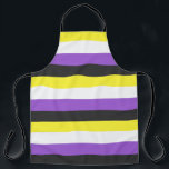 NonBinary Flag Schürze<br><div class="desc">Bei uns findest du eine einzigartige Kollektion mit moderne,  coole und lustige NonBinary Pride Motive. Stöbere durch unsere Vielfalt und finde jetzt Dein passendes Lieblingsteil!</div>