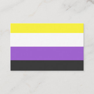 NonBinary Flag Visitenkarte