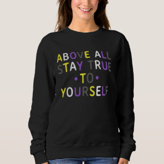 Nonbinary Pride LGBTQ Enby Colors Identity Self Lo Sweatshirt