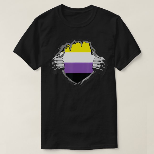 Nonbinary Pride Non Binary Nonbinary Enby Flag  T-Shirt (Design vorne)