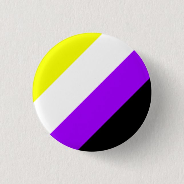 Nonbinary Stolz Button (Vorderseite)
