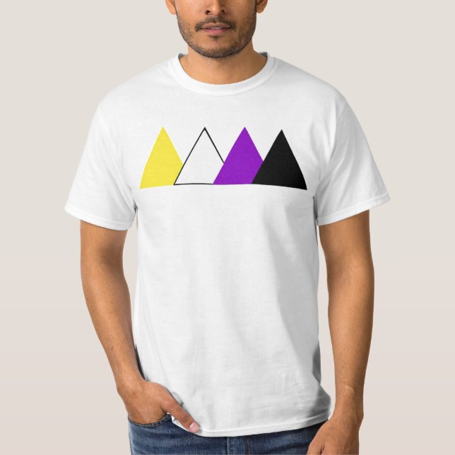 Nonbinary Stolz-Dreieck-T-Shirt T-Shirt (Vorderseite)