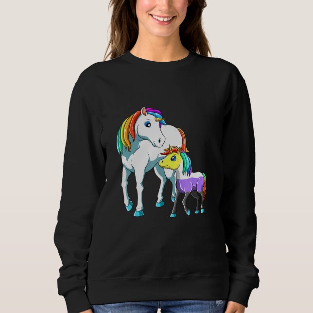 Nonbinary Unicorn Mama Sweatshirt (Vorderseite)