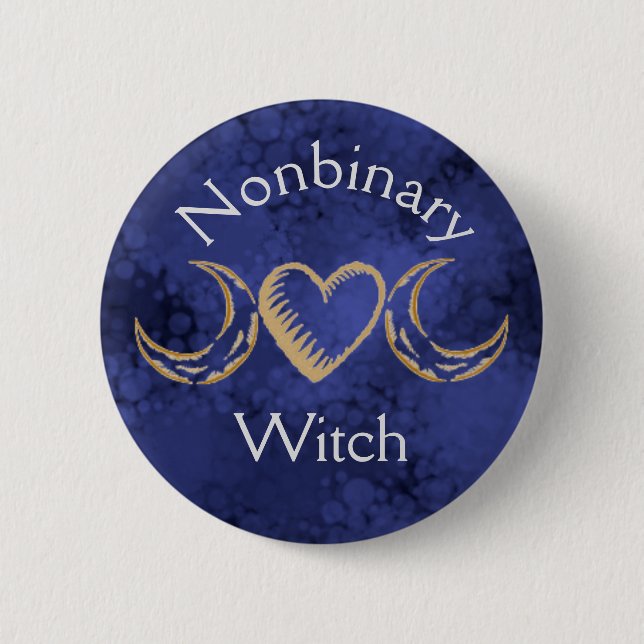 Nonbinary Witch 2 Button (Vorderseite)