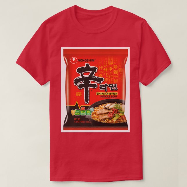 Nongshim Shin Ramyun (Spicy)  T-Shirt (Design vorne)