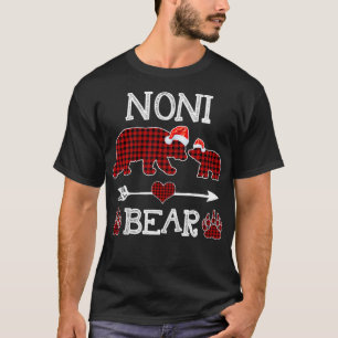 Noni Bear Christmas Pajama Red Kariert Buffalo Fam T-Shirt
