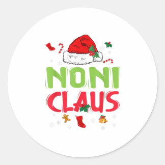 Noni Claus Christmas Family Matching Pa Runder Aufkleber