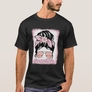 Noni Messy Bun Bleaches Groovy Hippie Blume Mothe T-Shirt