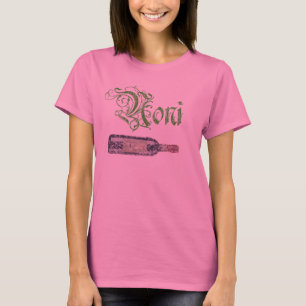 Noni Wein-Flaschen-langes Hülsen-Shirt T-Shirt