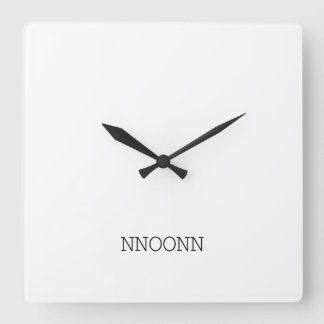 NONN EINFACHE LOGO WALL CLOCK QUADRATISCHE WANDUHR