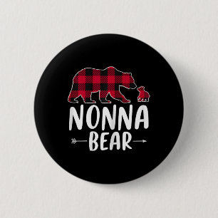 Nonna Bear Christmas Pajama Red Buffalo Kariert Button