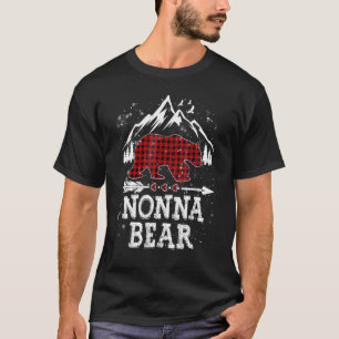 Nonna Bear Christmas Pajama Red Kariert Buffalo Fa T-Shirt