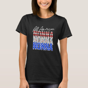 Nonna Fourth Of July Kostüm All American Nonna USA T-Shirt