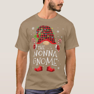 Nonna Gnome Buffalo Kariert Matching Family Christ T-Shirt
