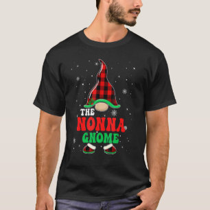 Nonna Gnome Buffalo Kariert Matching Family Christ T-Shirt