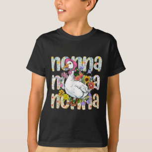 Nonna Goose Mothers Day Floral Grandma Albern Gäns T-Shirt