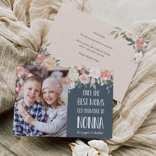 Nonna Grand-mère Fête des mères Carte photo plat