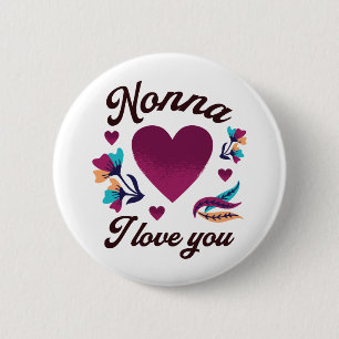 Nonna, ich Liebe dich, Großmutter, ich Liebe dich Button