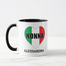 NONNA Italienische Flagge Herzlich personalisiert Tasse