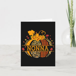Nonna Leopard Floral Pumpkin Herbst Thanksgiv Karte