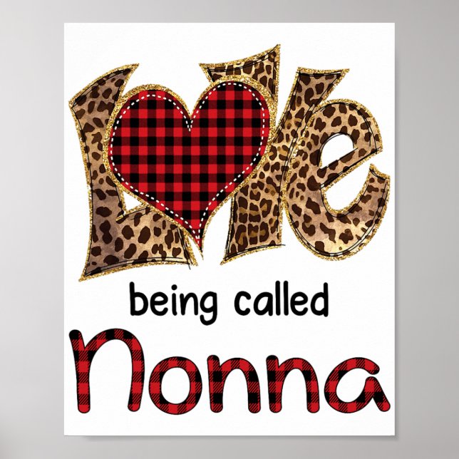 Nonna Leopard Herzensglückstag Poster (Vorne)