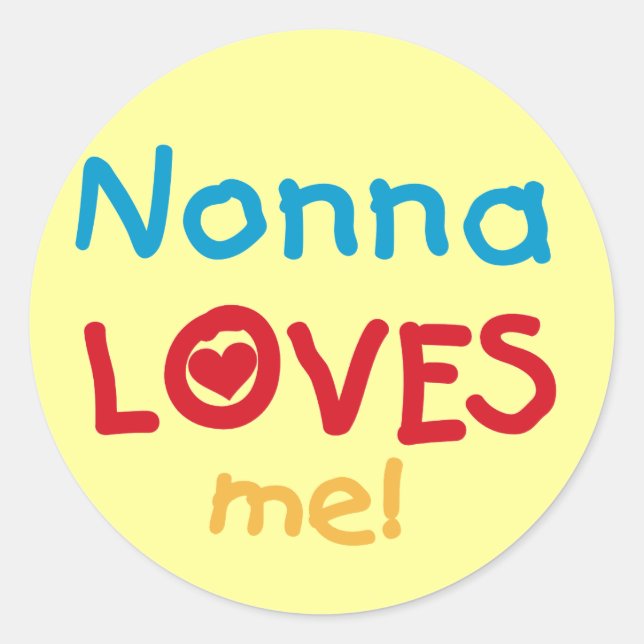Nonna Lieben T - Shirt und Geschenke Runder Aufkleber (Vorderseite)