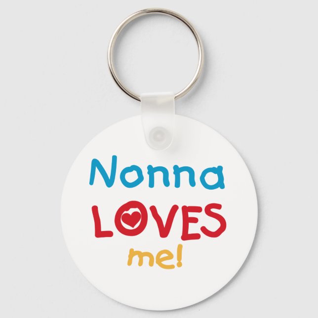 Nonna Lieben T - Shirt und Geschenke Schlüsselanhänger (Vorderseite)