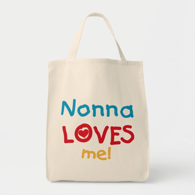 Nonna Lieben T - Shirt und Geschenke Tragetasche (Vorne)