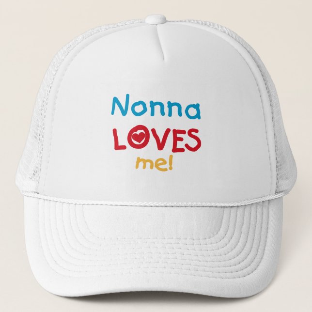 Nonna Lieben T - Shirt und Geschenke Truckerkappe (Vorderseite)