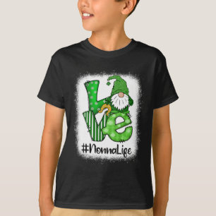 Nonna liebt St. Patricks Day gebleicht Gnom Glück T-Shirt
