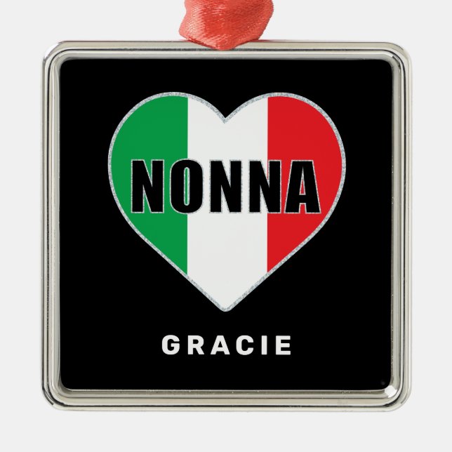 Nonna Personalisiert Ornament Aus Metall (Vorne)