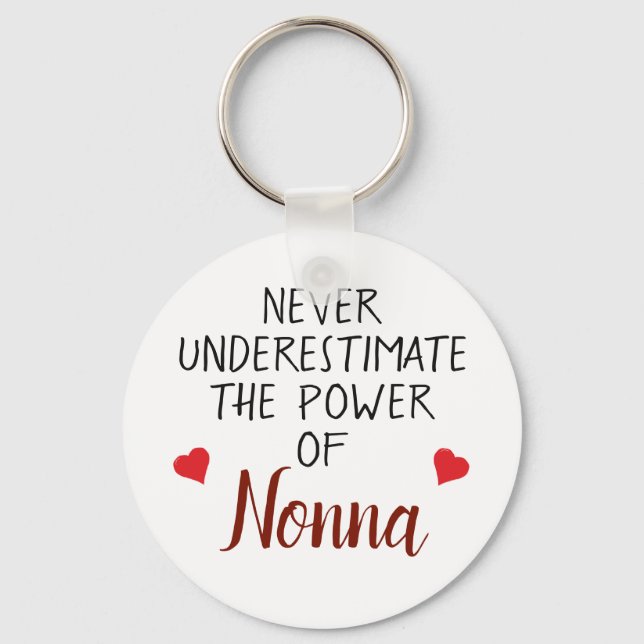 Nonna Personalisierter Schlüsselanhänger nie unter (Vorderseite)