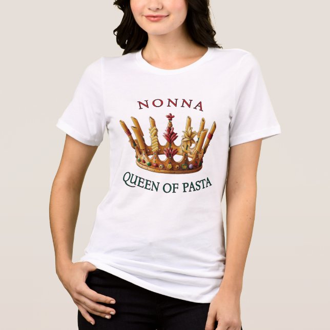 NONNA QUEEN VON PASTA Tri-Blend SHIRT (Vorderseite)