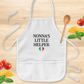Nonna’s Little Helper Kids - Italian Flag Heart Kinderschürze