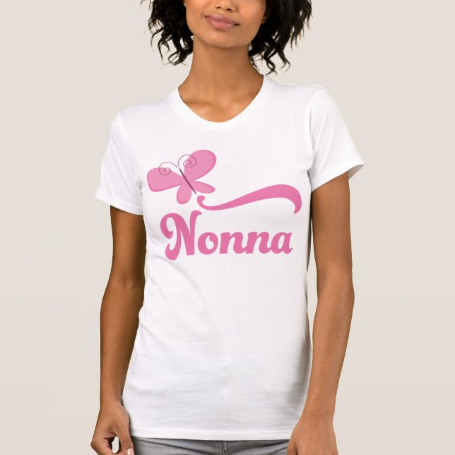 Nonna Schmetterlings-Geschenk T-Shirt (Vorderseite)