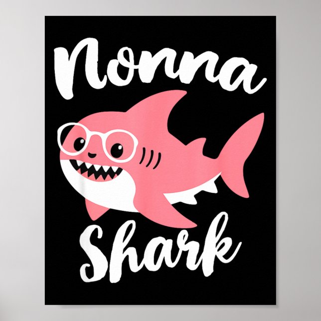 Nonna Shark Mother's Day Grandma Funny  Poster (Vorne)